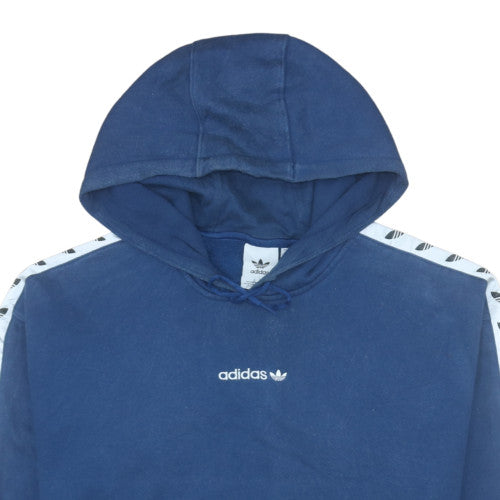 Adidas Mens Blue Pullover Hoodie M Regular Fit Sports Fleece