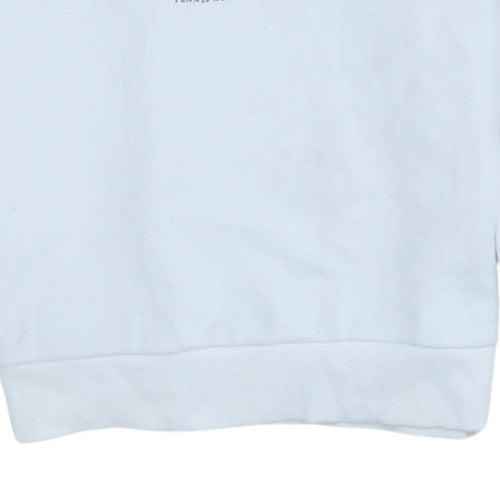 Adidas Womens White Crew Neck Tennis Academy Sweatshirt Size S