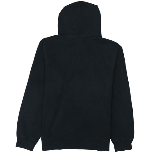 FILA Womens Black Pullover Hoodie L Cotton Blend Logo Sweatshirt