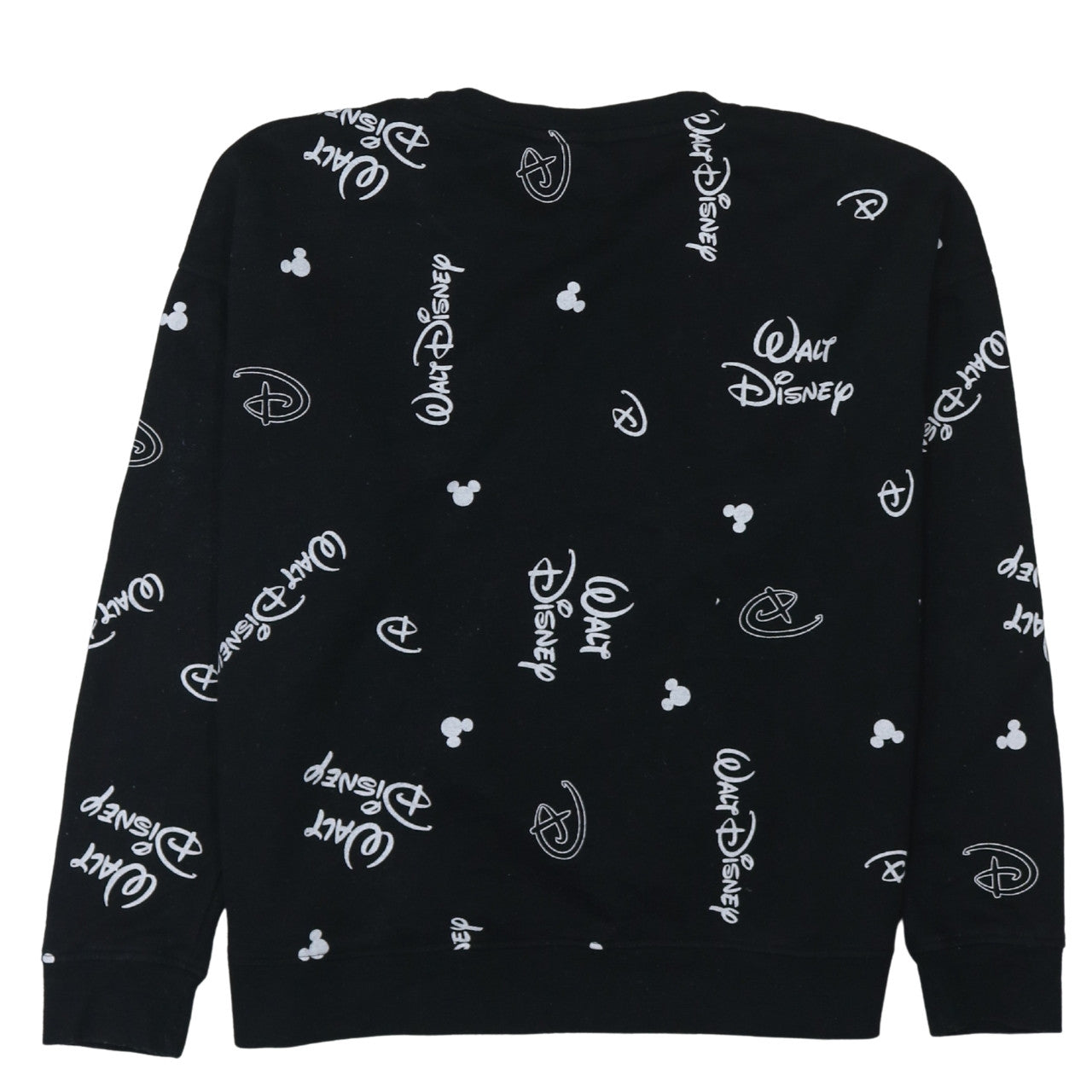Disney x Primark Womens Black Sweatshirt L Size 14/16 Mickey Logo Print