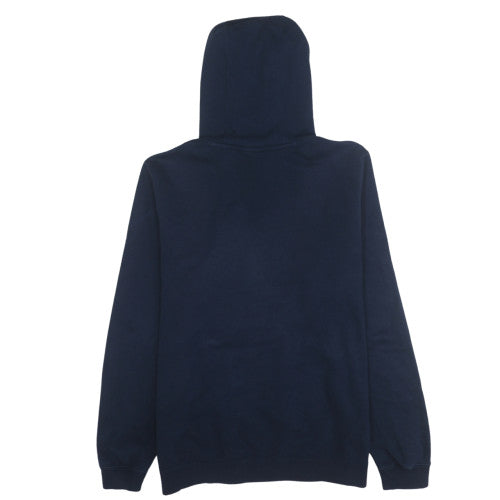 Nike Men Blue Pullover Hoodie L Logo Graphic Fleece Sportswear