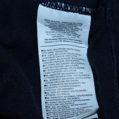 Nike Men Blue Pullover Hoodie L Logo Graphic Fleece Sportswear