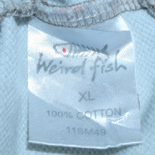 Weird Fish Men's Green XL 1/4 Zip Cotton Sweatshirt