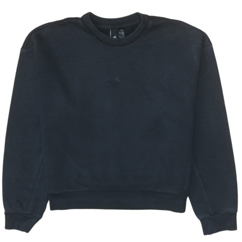 Adidas Womens Black Crew Neck Pullover Sweatshirt Size M