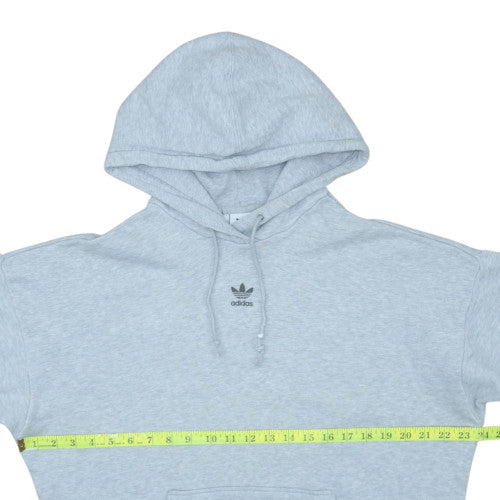 Adidas Womens Grey Size 12 Pullover Hoodie with Logo Accents