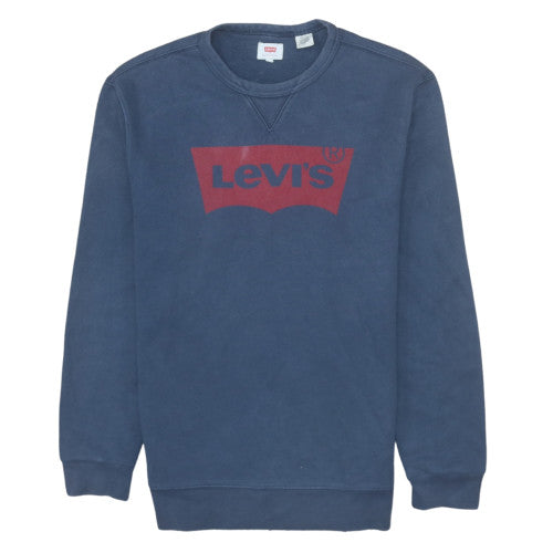 Levi's Men's Blue Logo Crew Neck Sweatshirt Size M