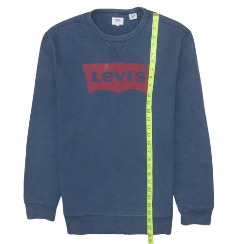 Levi's Men's Blue Logo Crew Neck Sweatshirt Size M