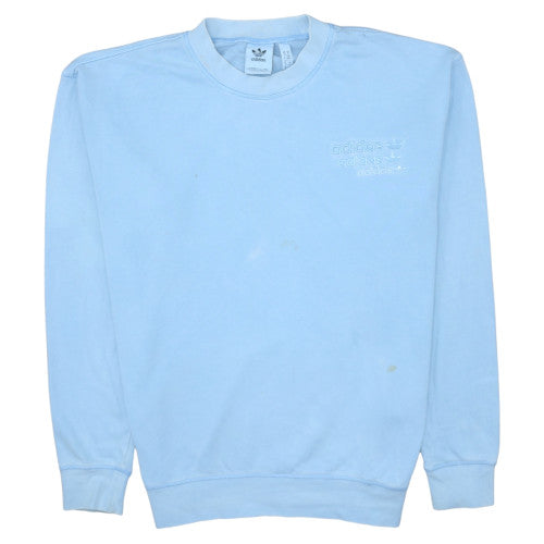 adidas Men's Blue Crew Neck Pullover Sweatshirt M Regular Fit