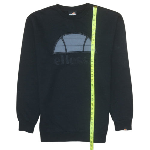 Ellesse Men's Black XS Pullover Crew Neck Logo Sweatshirt