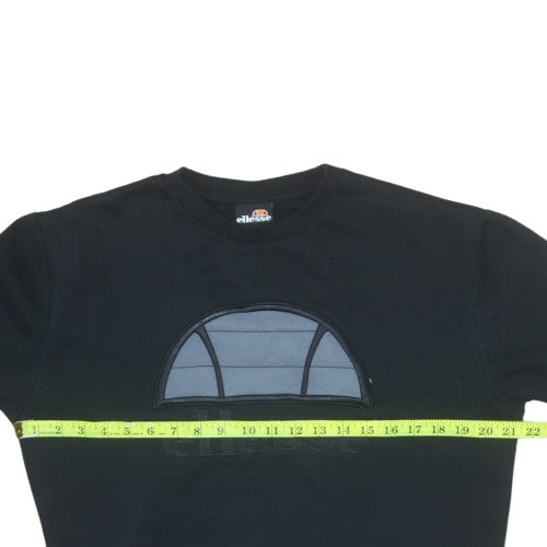 Ellesse Men's Black XS Pullover Crew Neck Logo Sweatshirt