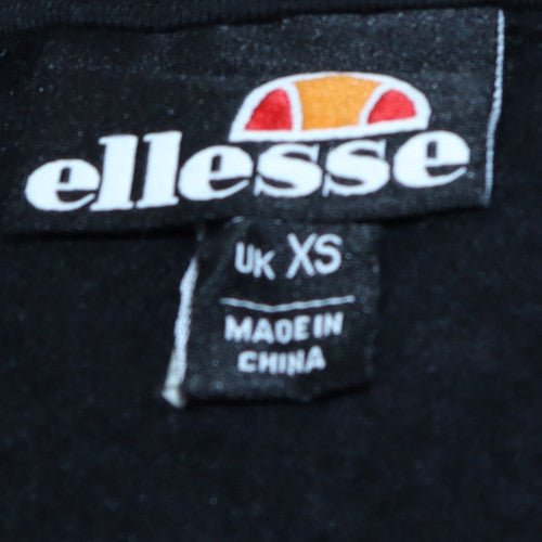 Ellesse Men's Black XS Pullover Crew Neck Logo Sweatshirt