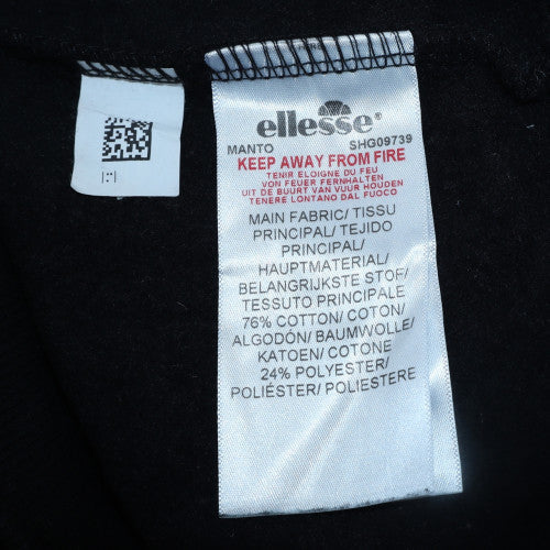 Ellesse Men's Black XS Pullover Crew Neck Logo Sweatshirt