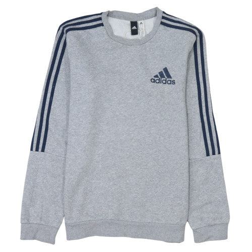Adidas Men's Grey Crew Neck Pullover Sweatshirt Medium