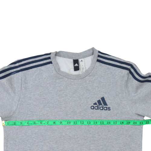 Adidas Men's Grey Crew Neck Pullover Sweatshirt Medium