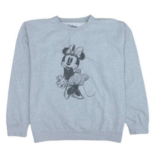 Disney Women Grey Minnie Mouse Pullover Sweatshirt Size 16/18