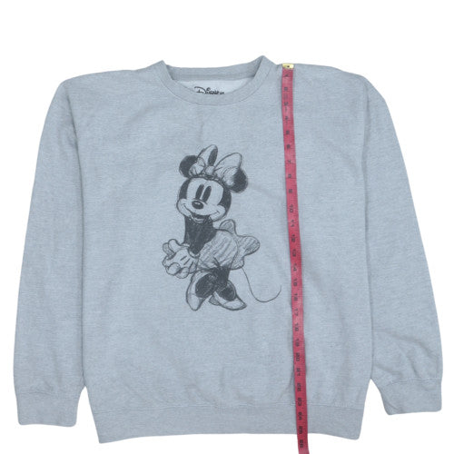 Disney Women Grey Minnie Mouse Pullover Sweatshirt Size 16/18