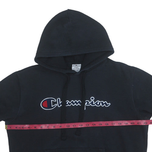 Champion Women’s Black Large Pullover Hoodie with Logo Detail