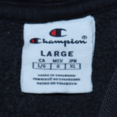 Champion Women’s Black Large Pullover Hoodie with Logo Detail