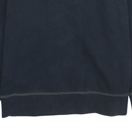 Napapijri Men's Navy Blue Pullover Hoodie Size M Cotton Logo