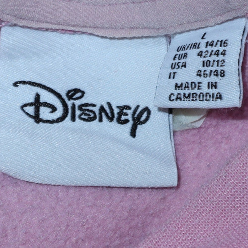 Disney Women Pink Minnie Mouse L Sweatshirt Classic Pullover