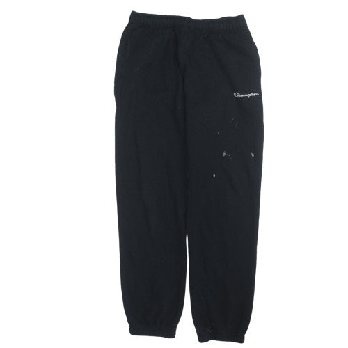 Champion Men's Black Sweatpants Medium Regular Fit Elastic Waist