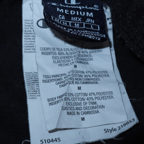 Champion Men's Black Sweatpants Medium Regular Fit Elastic Waist