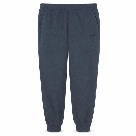 Front view of Puma Men's Blue 2XL Jogger Sweatpants Regular Fit Fleece Tapered