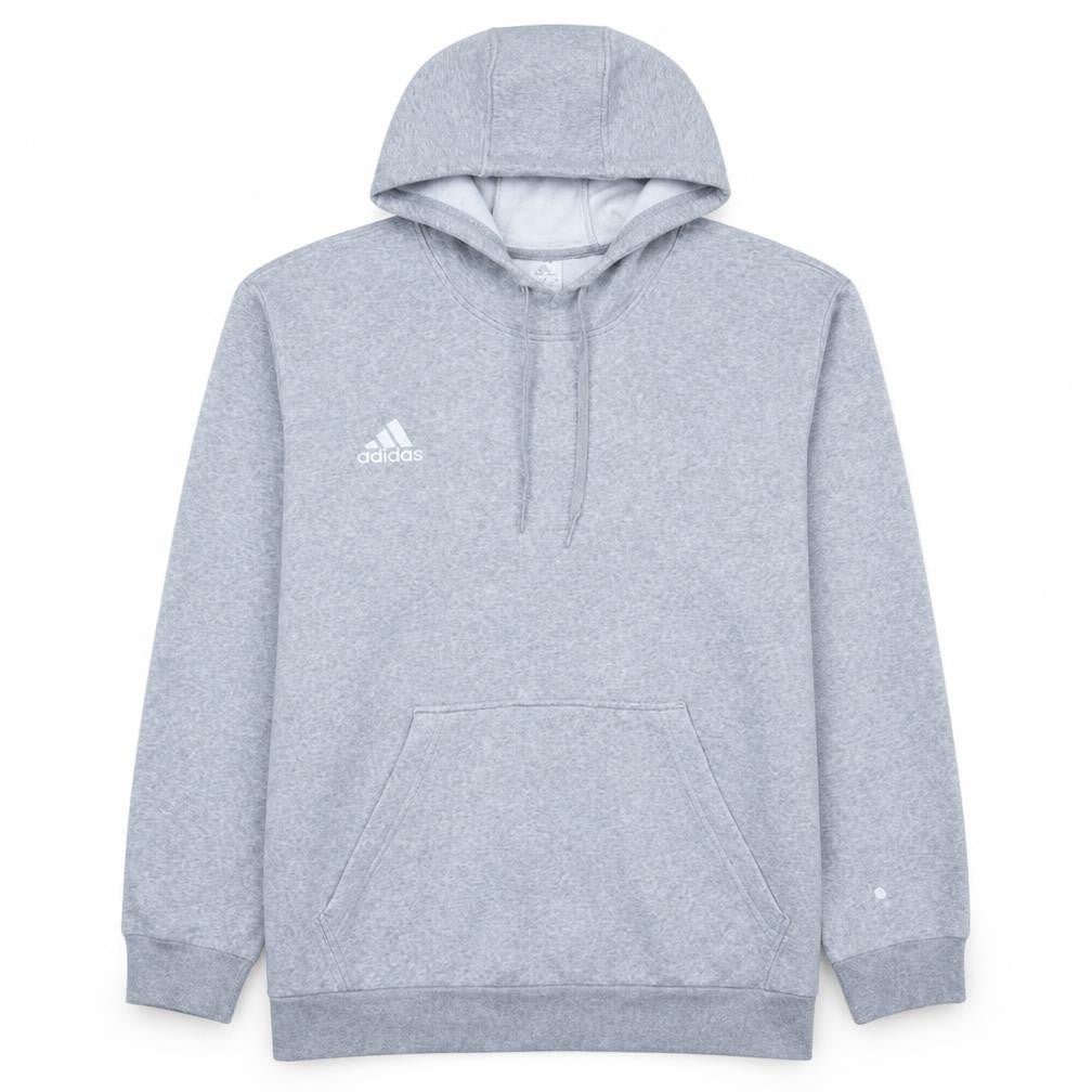 Front view of Adidas Men’s Grey 2XL Pullover Hoodie Fleece Sweatshirt