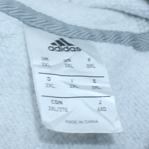 Adidas Men’s Grey 2XL Pullover Hoodie Fleece Sweatshirt