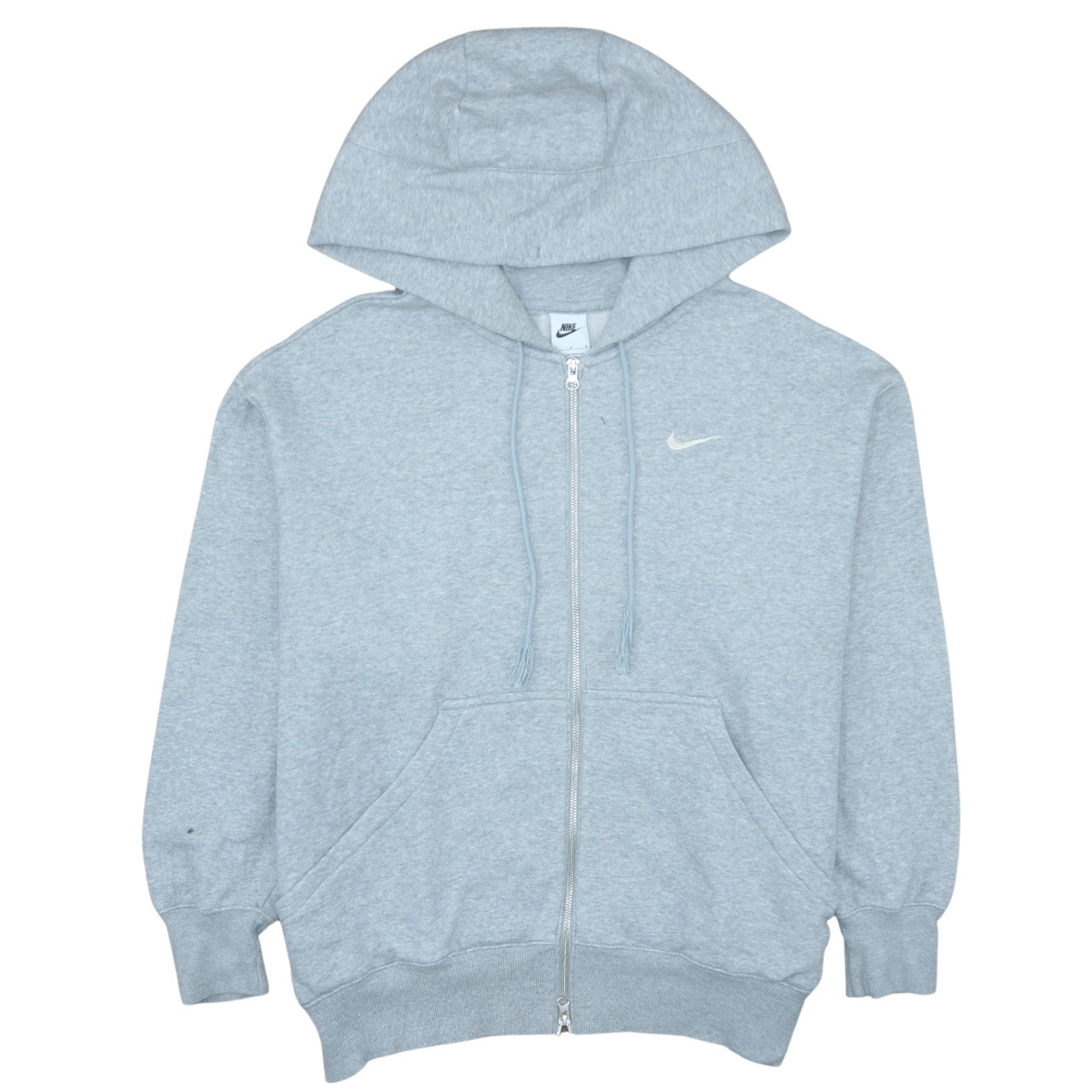 Nike Men's Grey Full Zip Hoodie M Logo Sportswear Sweatshirt