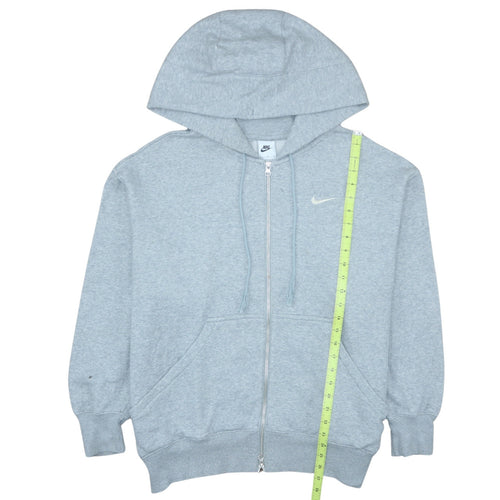 Nike Men's Grey Full Zip Hoodie M Logo Sportswear Sweatshirt