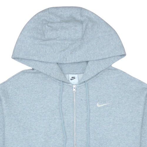 Nike Men's Grey Full Zip Hoodie M Logo Sportswear Sweatshirt