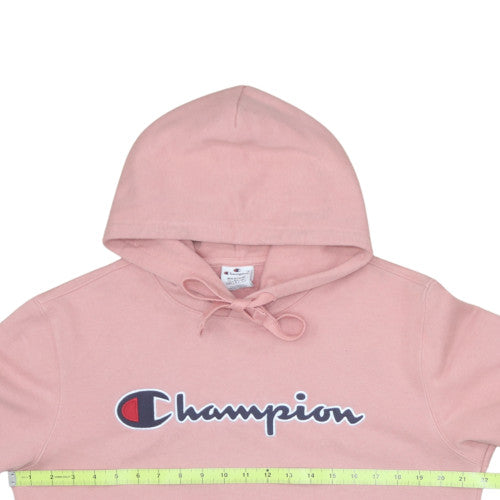 Champion Womens Pink Pullover Hoodie Medium Cotton Blend