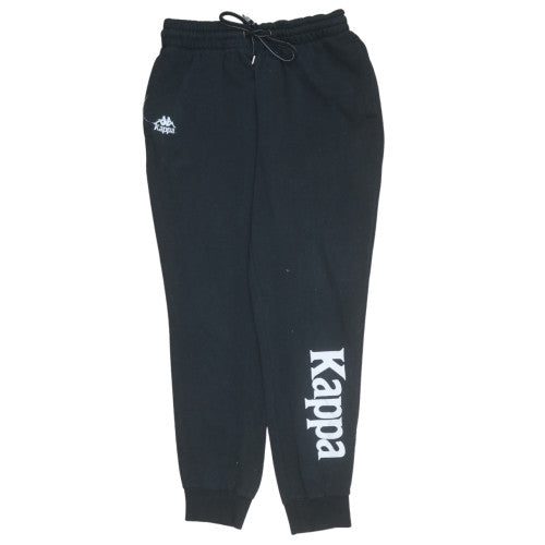 Kappa Women’s Black Jogger Sweatpants L Logo Fleece Activewear