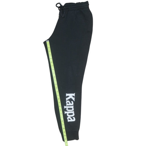Kappa Women’s Black Jogger Sweatpants L Logo Fleece Activewear