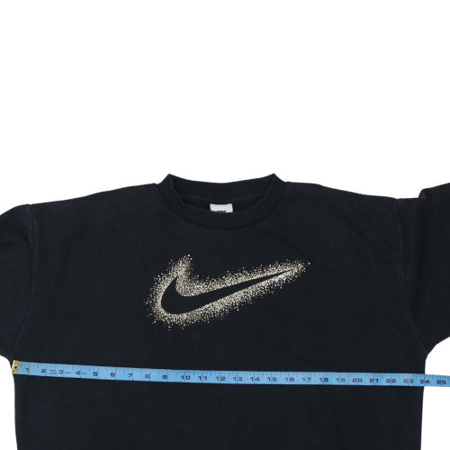 Nike Girls Black Gold Logo XL Sweatshirt Crew Neck Pullover