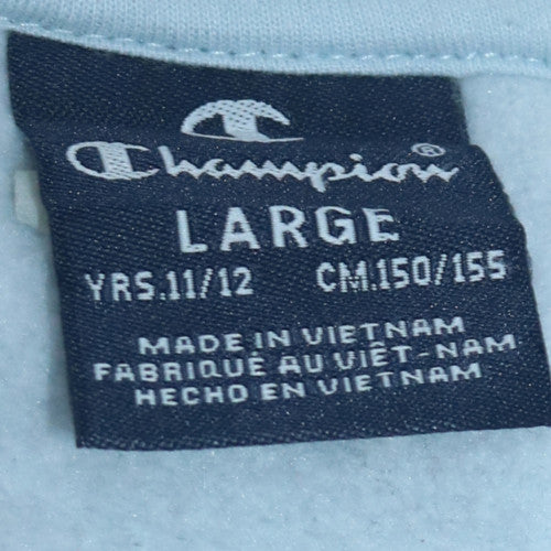 Champion Boys Light Blue Crew Neck Logo Sweatshirt Size 11-12 Years