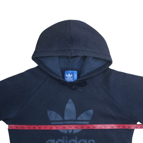 Adidas Men's Navy Blue Pullover Hoodie Size L Trefoil Logo Sweatshirt