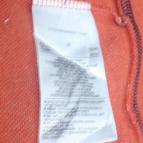 GAP Men's Orange Full Zip Logo Basic Jacket Size M Cotton Blend