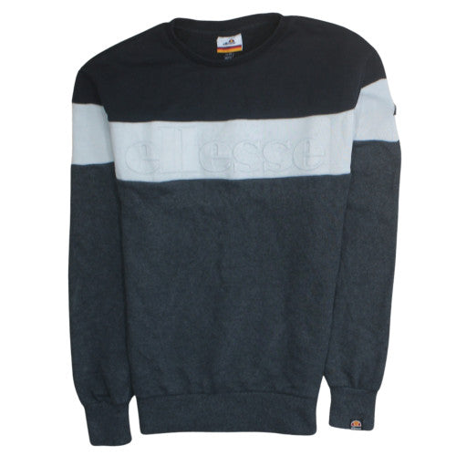 Ellesse Men's Grey XS Pullover Sweatshirt Crew Neck Retro Logo