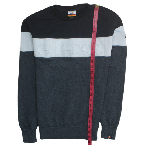 Ellesse Men's Grey XS Pullover Sweatshirt Crew Neck Retro Logo