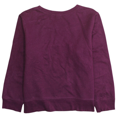 GAP Women’s Purple Logo Pullover Sweatshirt Size L Cotton Blend