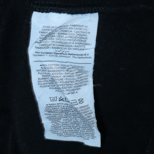 Nike Womens Black Crew Neck Pullover Sweatshirt M Cotton Blend