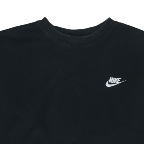 Nike Womens Black Crew Neck Pullover Sweatshirt M Cotton Blend
