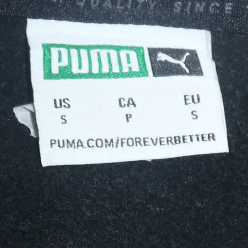 Puma Men's Black Small 1/4 Zip Pullover Sweatshirt