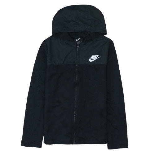 Nike Boys Black Full Zip Hoodie XL 158-170cm Hooded Sweatshirt