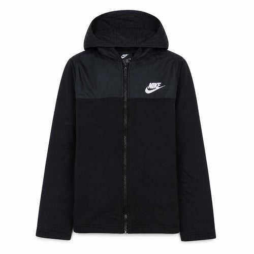 Nike Boys Black Full Zip Hoodie XL 158-170cm Hooded Sweatshirt