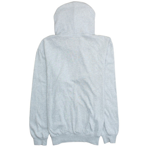 Hard Rock Cafe Men Grey Pullover Hoodie L Music Logo Fleece