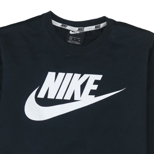 Nike Men’s Black Crew Neck Logo Pullover Sweatshirt Size S