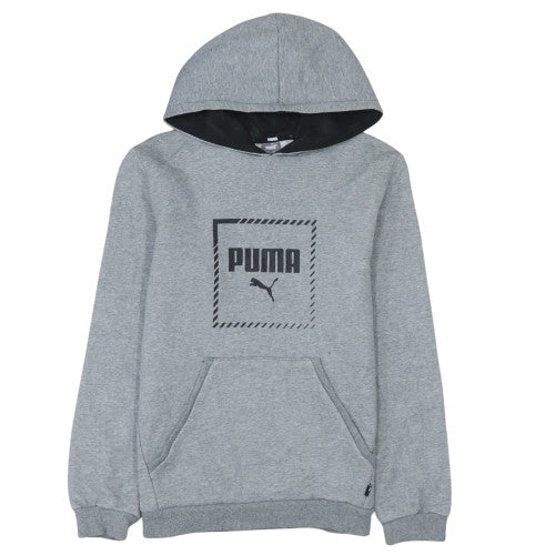 Puma Boys Grey Pullover Hoodie Size 15-16 Years Classic Logo Style